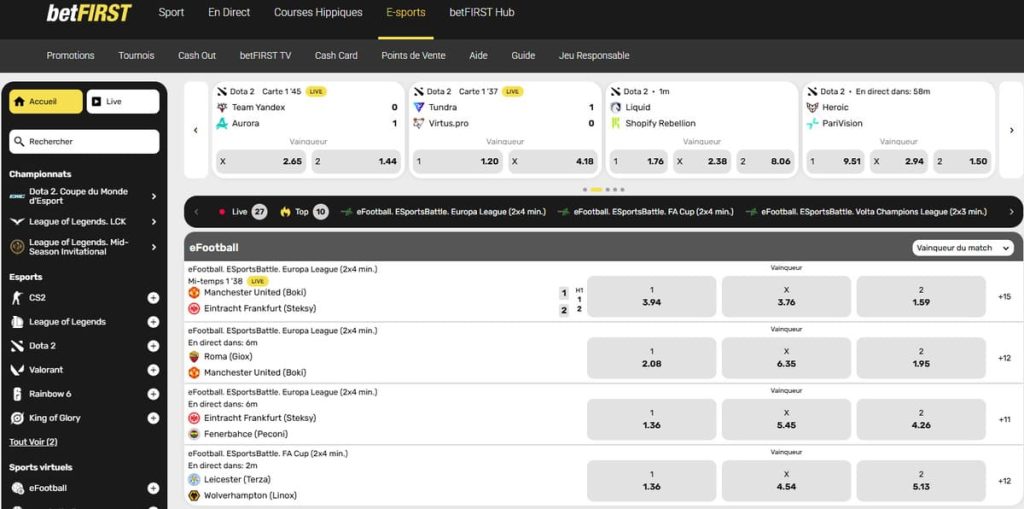 BetFIRST Casino Esport